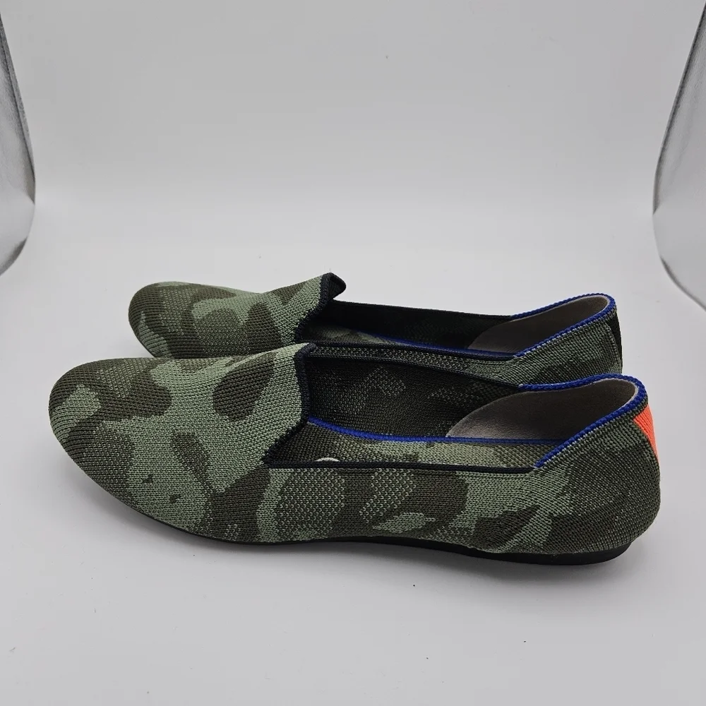 Rothys the Loafer in olive camo size 7.5